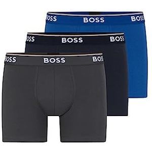 Hugo Boss Boxershorts voor heren, verpakking van 3 stuks, katoen, True Blue/Sky Captain/gesmeed ijzer, M