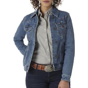 Wrangler Dames Western Denim Jas - blauw - XXL