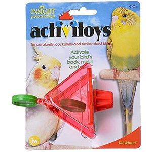 jw Pet Company Activitoy Tilt Wiel Klein vogelspeelgoed, kleuren variëren