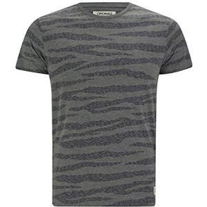 Jack and Jones Herhaal T-shirt met ronde hals en korte mouwen voor heren, Grijs Melange, XXL