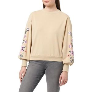 ONLBROOKE L/S O-Neck Flower SWT, Pale-kaki/print: ina flower, XL