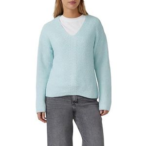 s.Oliver - Gebreide Trui - Icy Aqua - Met Structuurmotief
