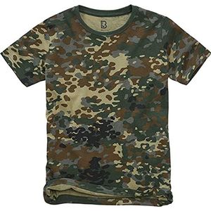 Brandit Army T-shirt kinderen leger leger shirt Kids BW onderhemd Uni & Camo, vlek-camouflage, 158/164 cm