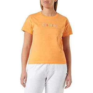 Champion Legacy Graphics Croptop Boxy S/S T-shirt voor dames, Oranje, XS