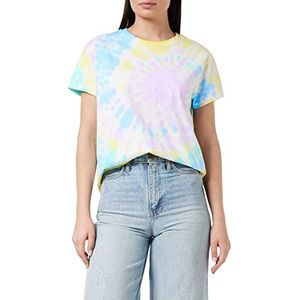 Urban Classics Dames Tie Dye Boyfriend T-shirt, Dames T-shirt, verkrijgbaar in vele verschillende kleuren, maten XS tot 5XL, Pastel, L