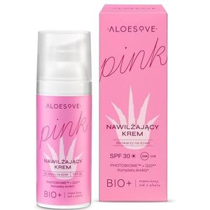 ALOESOVE Vochtinbrengende gezichtscrème met SPF 30-50 ml, veganistisch, bescherming tegen uv-stralen en fotoxideatieve stress, voor alle huidtypes