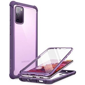 i-Blason Transparant hoesje voor de Samsung Galaxy S20 FE (6,5 inch) 5G, telefoonhoes voor bumper case, robuuste beschermhoes met displaybescherming 2020, paars