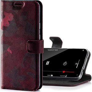 SURAZO Hoes voor mobiele telefoon voor Samsung S20 FE, premium lederen beschermhoes met [standfunctie, kaartenvak, RFID-bescherming], camo inklapbare klaphoes, portefeuille, case handgemaakt voor