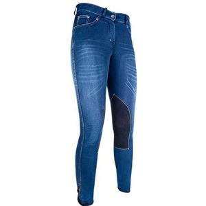 HKM 3070 rijbroek Summer Denim, meisjes dames, Alos kniestuk, 128-46 72-84