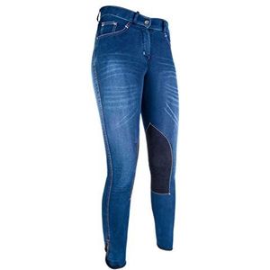 HKM 3070 rijbroek Summer Denim, meisjes dames, Alos kniestuk, 128-46 72-84