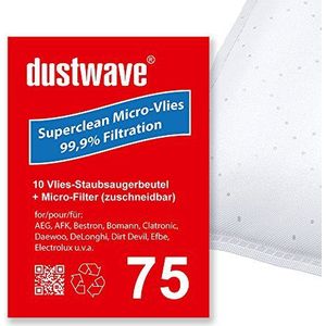 Voordeelverpakking - 10 stofzuigerzakken geschikt voor Sanyo - SC 400 vloerstofzuiger, merkstofzuigerzakken van dustwave®, Made in Germany, incl. microfilter