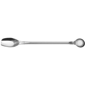 RSG Roestvrij stalen ronde steel chemische lepel, open voor, 210 mm lengte, 5 stuks