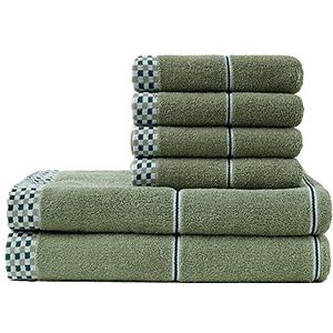 ASG Zestaw 2 ręczników kåpielowych i 4 ręczniki do rärärn, 100% bawełna, odporne NA blaknięcie (doelony Design Controny)
