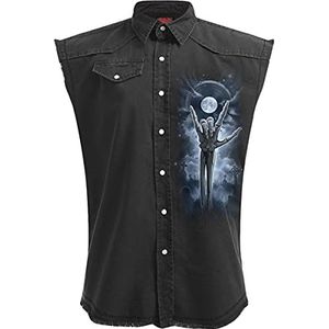 Spiral Grim Rocker Shirt met korte mouwen zwart M 100% katoen Biker, Gothic, Horror, Rock wear