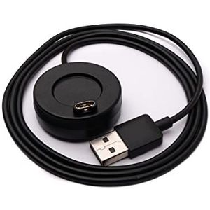 SYSTEM-S USB 2.0 kabel 100 cm oplaadkabel voor Garmin Venu 1 2 2S SQ Lily Smartwatch zwart
