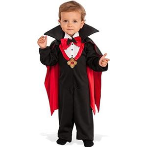 Rubies Draculin kostuum voor baby's met vlinderdas, kraag en cape, origineel Halloween, carnaval en verjaardag, S8687-S