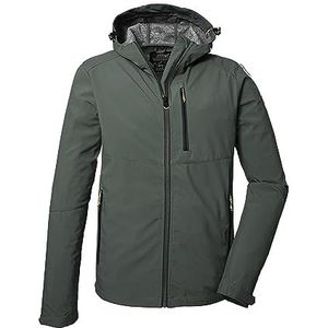 killtec Heren Softshelljas/outdoorjas met capuchon KOS 259 MN SFTSHLL JCKT, pale green, M, 41367-000