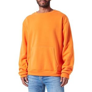 Yuka Gebreid sweatshirt voor heren met ronde hals polyester oranje maat L, oranje, L