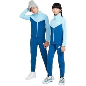 Nike Unisex Kids trainingspak K Nsw Tracksuit Poly Fz Hbr, Aquarius Blue/Court Blue/White, FD3067-476, XS