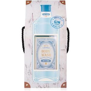 Accenrta douchegel GIN FLAVOUR in fles inclusief geschenkdoos in gin-look, 400ml, geur: gin - navulbaar, blauw