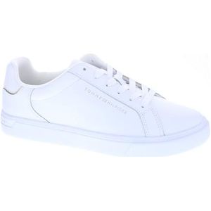 Tommy Hilfiger Dames Essential Court Sneaker Low Top, Wit, 4 UK, Wit, 37 EU