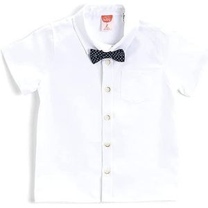 Koton Bowtie shirt met korte mouwen voor kinderen baby's, wit (000), 18-24 meses