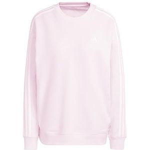 adidas Sweatshirt voor dames, Helder Roze/Wit, S