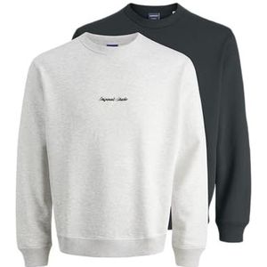 JACK & JONES Sweatshirt 'JORNORREBRO'  lichtgrijs / spar