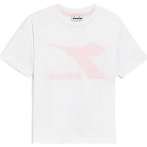 Diadora Ju.T-Shirt SS BL, Super White/Wild Rose, M