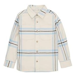 TOM TAILOR Kinderhemd voor jongens, 34103 - Off White Blue Big Check, 92/98 cm