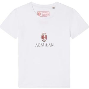 Officieel product AC Milan, T-shirt White Monochrome Classic Crest, 8Y