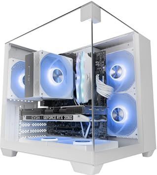 MC-VISIONM - Compact Gaming Behuizing - Zwart - MicroATX - Drievoudig Glas