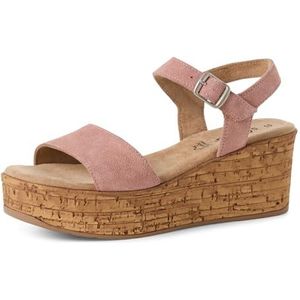 s.Oliver 5-28313-44 Damessandalen met sleehak, Rosé, 38 EU