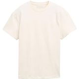 TOM TAILOR - Shirt - Wit - Oversized - Ronde Hals - Halve Mouw