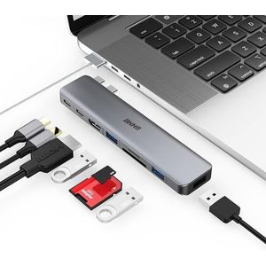 BHHB M81 - USB-C Hub - Adapter voor MacBook Pro Air - 8-in-2 - 4K HDMI - PD 100W - Thunderbolt