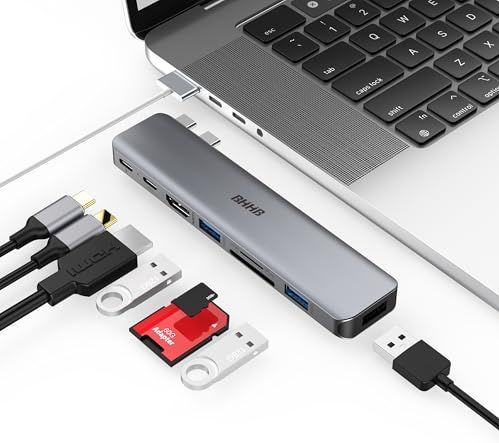 BHHB M81 - USB-C Hub - Adapter voor MacBook Pro Air - 8-in-2 - 4K HDMI - PD 100W - Thunderbolt