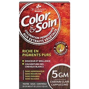 Color & Soin - 5GM Lichtbruin Cappuccino - Permanente Haarkleuring - 135 Lotion