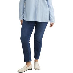 TOM TAILOR Dames Jeans, 10136 - Dark Blue Denim, 46 Grote maten