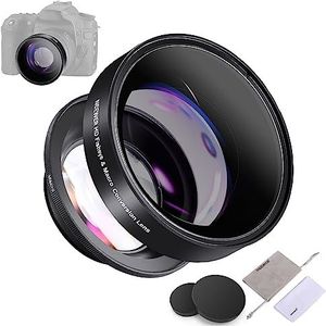 NEEWER 55 mm fisheye- en macrolens 0,43 x HD 2 in 1, groothoeklens met 18 mm brandpuntsafstand, compatibel met Canon EOS M5 M6 M50 Mark II R7 Sony ZV-E10 A6400 A7 IV Nikon D750 D850 D5600, LS-200
