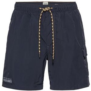 camel active Heren Shorts Beach Cargo zwembroek, nachtblauw, M