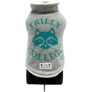 Trilly Tutti Brilli Mauger capuchonpullover met binnenvoering van pluche en patch van vinyl, lichtblauw, L - 1 product