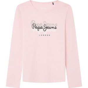 Pepe Jeans Tianne T-shirt voor meisjes, Roze (Rozenhout Roze), 4 jaar
