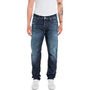 Replay Heren Jeans Sandot Tapered-Fit, donkerblauw 007-3, 29W / 30L