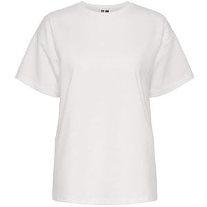 PIECES Pcskylar Ss Oversized Tee Noos T-shirt voor dames, wit (bright white), S