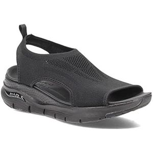 Skechers Arch Fit City Catch Damessandalen, Black Knit, 39 EU