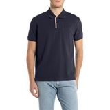 REPLAY Regular fit poloshirt voor heren, 800 Deep Blue., L