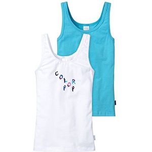 Schiesser Meisjesonderhemd tops, verpakking van 2 stuks, meerkleurig (gesorteerd 1 901), 140 cm