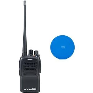 Draagbare UHF radiostation kit PNI Alinco DJ-A-41-E 128CH, 400-470 MHz, 1500 mAh, Scrambler, TOT, VOX, CTCSS-DCS + Sticky Pad Blauw cadeau