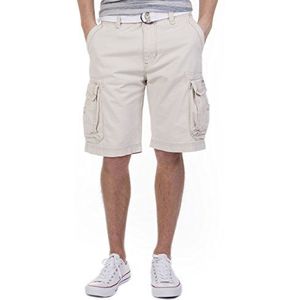 UNIONBAY Heren Survivor Belted Cargo Short Reg en grote & hoge maten, Steen, 44
