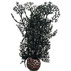 OASE biOrb 46093 hoornkoraal S zwart - kleine aquariumdecoratie, natuurlijke kunstkoraal van kunststof ter decoratie van het aquarium, gemakkelijk te reinigen, geschikt voor zoet water en zeewater
